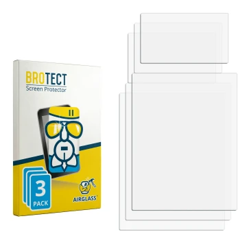 Parte frontale di una confezione del prodotto con il logo del marchio BROTECT. Accanto si trova la protezione per lo schermo c