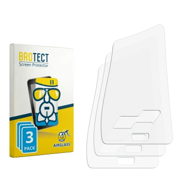 Parte frontale di una confezione del prodotto con il logo del marchio BROTECT. Accanto si trova la protezione per lo schermo c