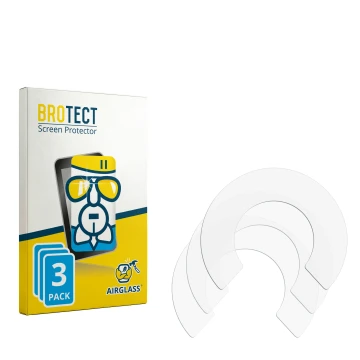 Parte frontale di una confezione del prodotto con il logo del marchio BROTECT. Accanto si trova la protezione per lo schermo c