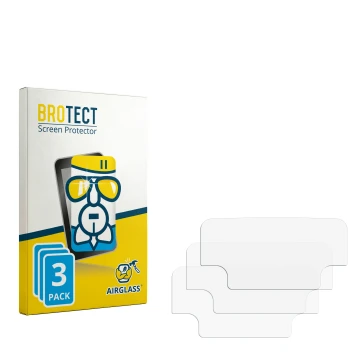 Parte frontale di una confezione del prodotto con il logo del marchio BROTECT. Accanto si trova la protezione per lo schermo c