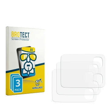 Parte frontale di una confezione del prodotto con il logo del marchio BROTECT. Accanto si trova la protezione per lo schermo c