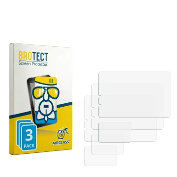 Parte frontale di una confezione del prodotto con il logo del marchio BROTECT. Accanto si trova la protezione per lo schermo c