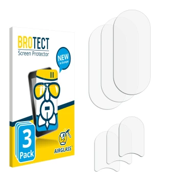 Parte frontale di una confezione del prodotto con il logo del marchio BROTECT. Accanto si trova la protezione per lo schermo c