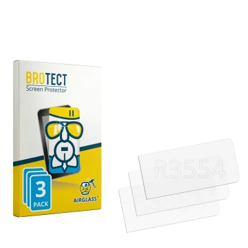 Parte frontale di una confezione del prodotto con il logo del marchio BROTECT. Accanto si trova la protezione per lo schermo c