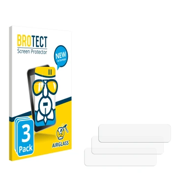 Parte frontale di una confezione del prodotto con il logo del marchio BROTECT. Accanto si trova la protezione per lo schermo c