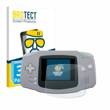 Parte frontale di una confezione del prodotto con il logo del marchio BROTECT. Accanto è raffigurato il dispositivo Nintendo G