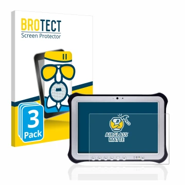 Parte frontale di una confezione del prodotto con il logo del marchio BROTECT. Accanto è raffigurato il dispositivo Panasonic 