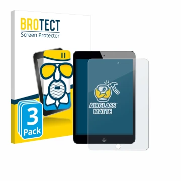 Parte frontale di una confezione del prodotto con il logo del marchio BROTECT. Accanto è raffigurato il dispositivo Apple iPad