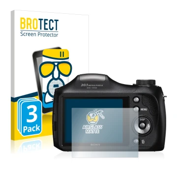 Parte frontale di una confezione del prodotto con il logo del marchio BROTECT. Accanto è raffigurato il dispositivo Sony Cyber