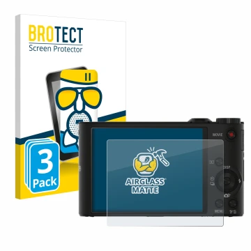 Parte frontale di una confezione del prodotto con il logo del marchio BROTECT. Accanto è raffigurato il dispositivo Sony Cyber