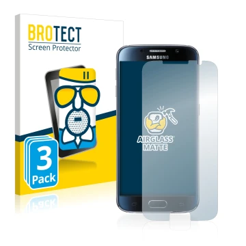 Parte frontale di una confezione del prodotto con il logo del marchio BROTECT. Accanto è raffigurato il dispositivo Samsung Ga