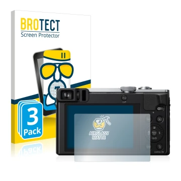 Parte frontale di una confezione del prodotto con il logo del marchio BROTECT. Accanto è raffigurato il dispositivo Panasonic 