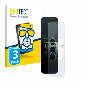 Parte frontale di una confezione del prodotto con il logo del marchio BROTECT. Accanto è raffigurato il dispositivo Apple Remo