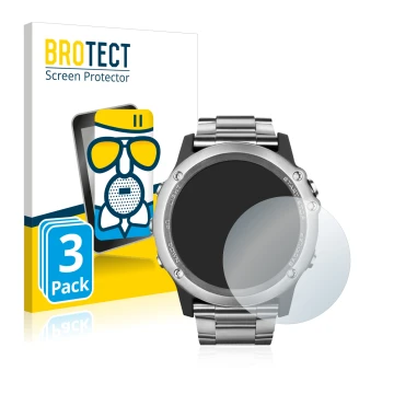 Parte frontale di una confezione del prodotto con il logo del marchio BROTECT. Accanto è raffigurato il dispositivo Garmin Fen