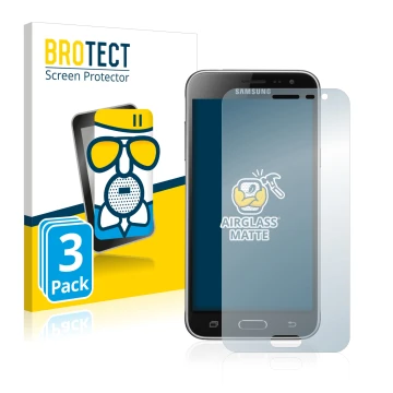 Parte frontale di una confezione del prodotto con il logo del marchio BROTECT. Accanto è raffigurato il dispositivo Samsung Ga