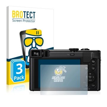 Parte frontale di una confezione del prodotto con il logo del marchio BROTECT. Accanto è raffigurato il dispositivo Panasonic 