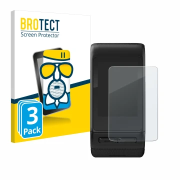 Parte frontale di una confezione del prodotto con il logo del marchio BROTECT. Accanto è raffigurato il dispositivo Garmin viv