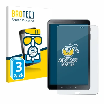 Parte frontale di una confezione del prodotto con il logo del marchio BROTECT. Accanto è raffigurato il dispositivo Samsung Ga
