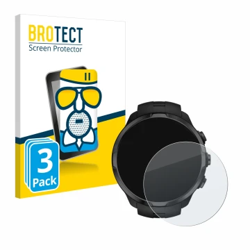 Parte frontale di una confezione del prodotto con il logo del marchio BROTECT. Accanto è raffigurato il dispositivo Suunto Spa