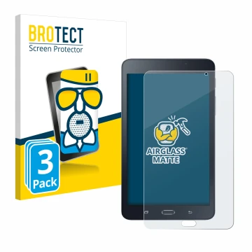 Parte frontale di una confezione del prodotto con il logo del marchio BROTECT. Accanto è raffigurato il dispositivo Samsung Ga
