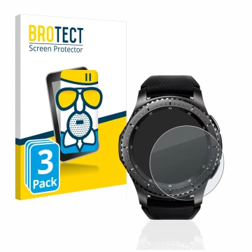 Parte frontale di una confezione del prodotto con il logo del marchio BROTECT. Accanto è raffigurato il dispositivo Samsung Ge