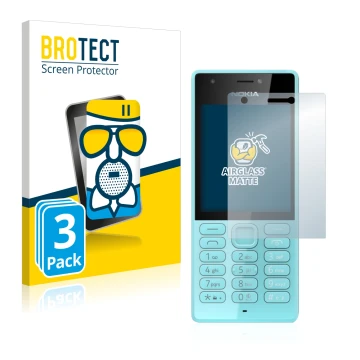 Parte frontale di una confezione del prodotto con il logo del marchio BROTECT. Accanto è raffigurato il dispositivo Nokia 216 