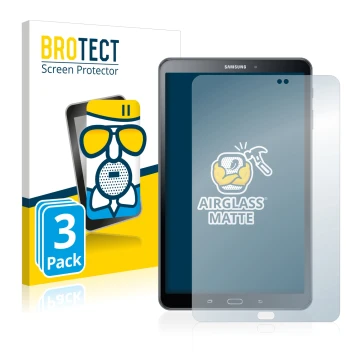 Parte frontale di una confezione del prodotto con il logo del marchio BROTECT. Accanto è raffigurato il dispositivo Samsung Ga
