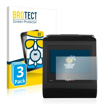 Parte frontale di una confezione del prodotto con il logo del marchio BROTECT. Accanto è raffigurato il dispositivo Signotec S