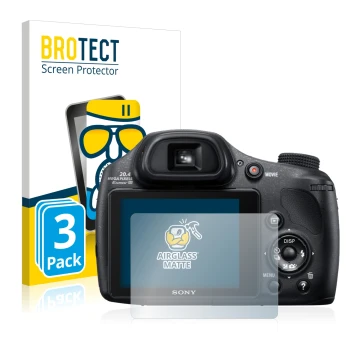 Parte frontale di una confezione del prodotto con il logo del marchio BROTECT. Accanto è raffigurato il dispositivo Sony Cyber