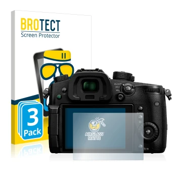 Parte frontale di una confezione del prodotto con il logo del marchio BROTECT. Accanto è raffigurato il dispositivo Panasonic 