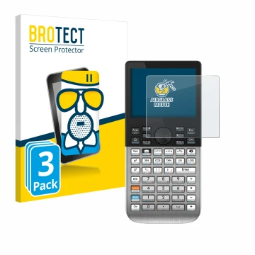 Parte frontale di una confezione del prodotto con il logo del marchio BROTECT. Accanto è raffigurato il dispositivo HP Prime c