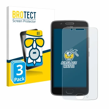 Parte frontale di una confezione del prodotto con il logo del marchio BROTECT. Accanto è raffigurato il dispositivo Motorola M