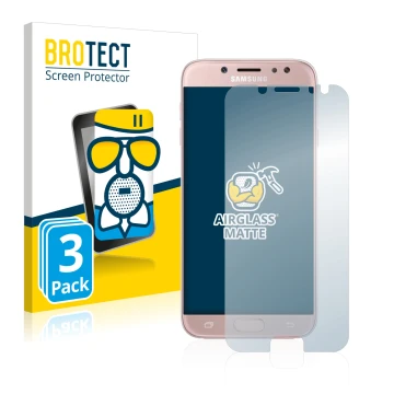 Parte frontale di una confezione del prodotto con il logo del marchio BROTECT. Accanto è raffigurato il dispositivo Samsung Ga