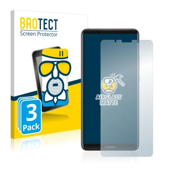Parte frontale di una confezione del prodotto con il logo del marchio BROTECT. Accanto è raffigurato il dispositivo Huawei Mat