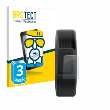 Parte frontale di una confezione del prodotto con il logo del marchio BROTECT. Accanto è raffigurato il dispositivo Garmin Viv