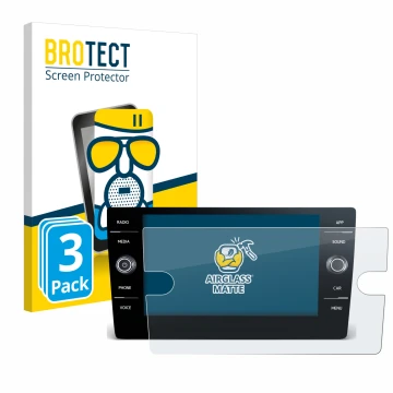 Parte frontale di una confezione del prodotto con il logo del marchio BROTECT. Accanto è raffigurato il dispositivo Volkswagen