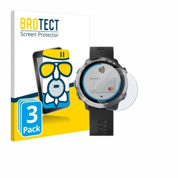 Parte frontale di una confezione del prodotto con il logo del marchio BROTECT. Accanto è raffigurato il dispositivo Garmin For