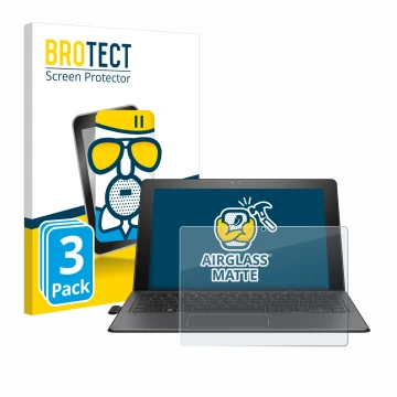 Parte frontale di una confezione del prodotto con il logo del marchio BROTECT. Accanto è raffigurato il dispositivo HP Pro x2 