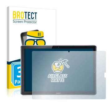 Parte frontale di una confezione del prodotto con il logo del marchio BROTECT. Accanto è raffigurato il dispositivo Huawei Med
