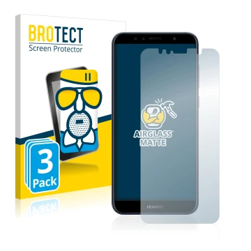 Parte frontale di una confezione del prodotto con il logo del marchio BROTECT. Accanto è raffigurato il dispositivo Huawei Y6 