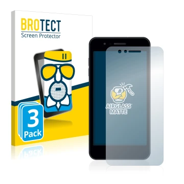 Parte frontale di una confezione del prodotto con il logo del marchio BROTECT. Accanto è raffigurato il dispositivo LG K9 con 