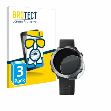 Parte frontale di una confezione del prodotto con il logo del marchio BROTECT. Accanto è raffigurato il dispositivo Garmin For