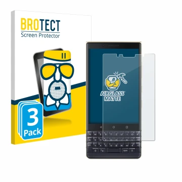 Parte frontale di una confezione del prodotto con il logo del marchio BROTECT. Accanto è raffigurato il dispositivo BlackBerry