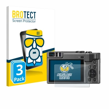 Parte frontale di una confezione del prodotto con il logo del marchio BROTECT. Accanto è raffigurato il dispositivo Panasonic 