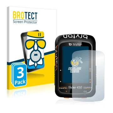 Parte frontale di una confezione del prodotto con il logo del marchio BROTECT. Accanto è raffigurato il dispositivo Bryton Rid