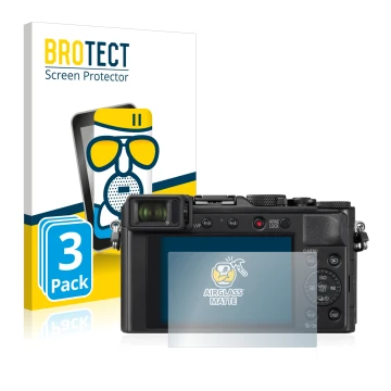 Parte frontale di una confezione del prodotto con il logo del marchio BROTECT. Accanto è raffigurato il dispositivo Panasonic 