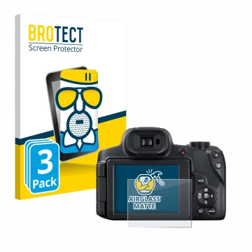 Parte frontale di una confezione del prodotto con il logo del marchio BROTECT. Accanto è raffigurato il dispositivo Canon Powe