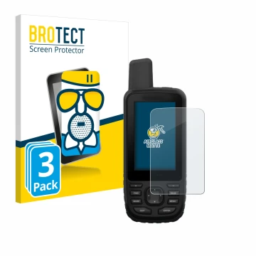 Parte frontale di una confezione del prodotto con il logo del marchio BROTECT. Accanto è raffigurato il dispositivo Garmin GPS