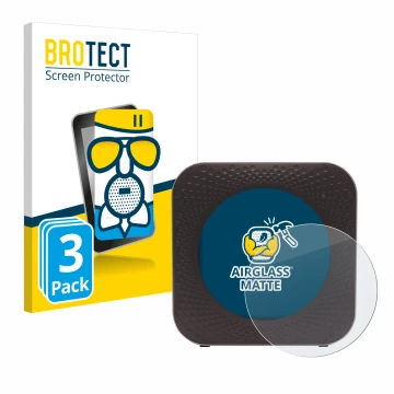 Parte frontale di una confezione del prodotto con il logo del marchio BROTECT. Accanto è raffigurato il dispositivo Netgear Ni