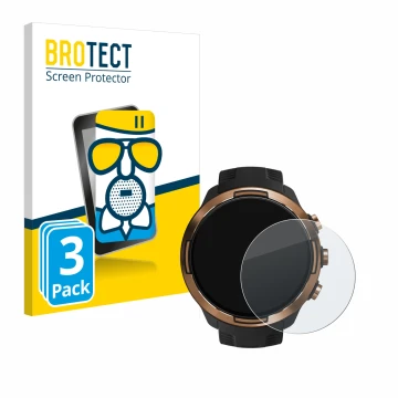 Parte frontale di una confezione del prodotto con il logo del marchio BROTECT. Accanto è raffigurato il dispositivo Suunto 9 B